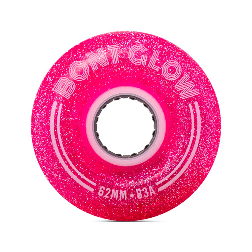 Bont-Glow-LED-Quad-Wheel-Love-Letter-Pink-Front-View-White-Logo