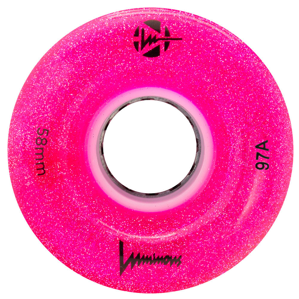 LUMINOUS-LED-Quad-58mm-Wheel-Glitter-Pink-97a